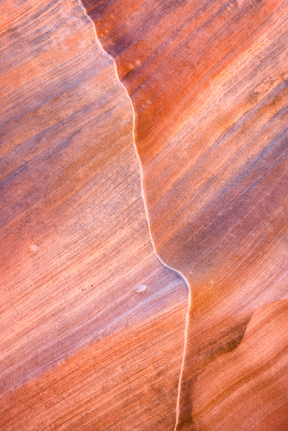 Abstract photo of colored sandstone rock in the Nevada Desert